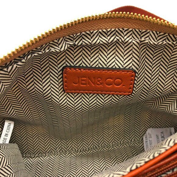 NWT Jen & Co Izzy Crossbody Wristlet Bag Black Cream Plaid 6.5x10x2 inches - Picture 4 of 9